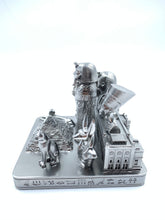 Load image into Gallery viewer, Cairo Egypt Skyline 3D Model Landmark Replica Square Pewter Silver 4 1/2 Inches