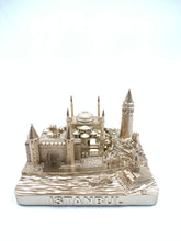 Load image into Gallery viewer, Istanbul City Skyline 3D Model Landmark Replica Square Gold 4 1/2 Inches