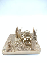 Load image into Gallery viewer, Istanbul City Skyline 3D Model Landmark Replica Square Gold 4 1/2 Inches