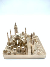 Load image into Gallery viewer, Istanbul City Skyline 3D Model Landmark Replica Square Gold 4 1/2 Inches