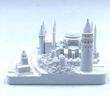 Load image into Gallery viewer, Istanbul City Skyline 3D Model Landmark Replica Square Matte White 4 1/2 Inches