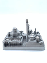 Load image into Gallery viewer, Jerusalem Skyline 3D Model Landmark Replica Square Pewter Silver 4 1/2 Inches