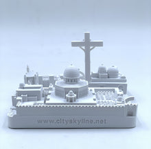 Load image into Gallery viewer, Jerusalem Skyline 3D Model Landmark Replica Square Matte White 4 1/2 Inches