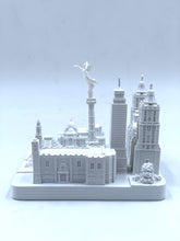 Load image into Gallery viewer, Mexico City skyline 3D model in matte white on a square base