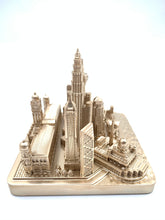 Load image into Gallery viewer, Kuala Lumpur city skyline 3D model in rose gold on a square base
