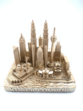Load image into Gallery viewer, Kuala Lumpur City Skyline 3D Model Landmark Replica Square Rose Gold 4 1/2 Inches
