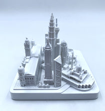 Load image into Gallery viewer, Kuala Lumpur City Skyline 3D Model Landmark Replica Square Matte White 4 1/2 Inches