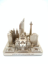 Load image into Gallery viewer, Jakarta Skyline 3D Model Landmark Replica Square Rose Gold 4 1/2 Inches