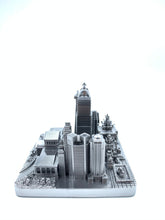 Load image into Gallery viewer, Jakarta Skyline 3D Model Landmark Replica Square Pewter Silver 4 1/2 Inches