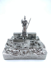 Load image into Gallery viewer, Athens Skyline 3D Model Landmark Replica Square Silver 4 1/2 Inches