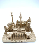 Load image into Gallery viewer, Berlin City Skyline 3D Model Landmark Replica Square Rose Gold 4 1/2 Inches
