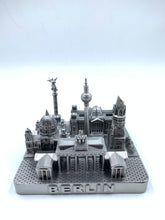 Load image into Gallery viewer, Berlin City Skyline 3D Model Landmark Replica Square Silver 4 1/2 Inches
