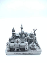 Load image into Gallery viewer, Berlin City Skyline 3D Model Landmark Replica Square Silver 4 1/2 Inches