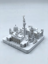 Load image into Gallery viewer, Berlin City Skyline 3D Model Landmark Replica Square Matte White 4 1/2 Inches