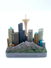 Load image into Gallery viewer, Seattle City Skyline 3D Model Landmark Replica Square Color 4 1/2 Inches