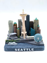 Load image into Gallery viewer, Seattle City Skyline 3D Model Landmark Replica Square Color 4 1/2 Inches