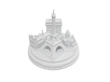 Load image into Gallery viewer, Paris City Matte White Skyline 3D Model Landmark Round Replica 5 1/2 inches