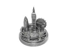 Load image into Gallery viewer, London City Skyline 3D Model Round Silver 5 1/2 Inches