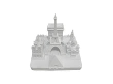Load image into Gallery viewer, Paris City Skyline 3D Model Landmark Replica Square Matte White 4 ½ Inches