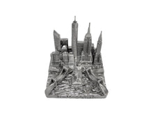 Load image into Gallery viewer, New York City Skyline 3D Model Landmark Replica Square Silver 4 1/2 Inches