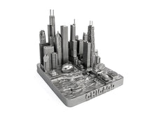 Load image into Gallery viewer, Chicago City Skyline Landmark 3D Model Silver 4 1/2 inches 1026