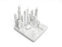 Load image into Gallery viewer, Chicago City Skyline Landmark 3D Model Matte White 4 1/2 Inches 1025