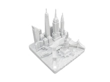 Load image into Gallery viewer, New York City Skyline 3D Model Landmark Replica Square Matte White 4 1/2 Inches