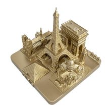 Load image into Gallery viewer, Paris City Rose Gold Skyline 3D Model Landmark Square Replica 4 1/2 inches
