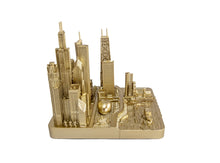 Load image into Gallery viewer, Chicago City Rose Gold Skyline Landmark 3D Model 4 1/2 inches
