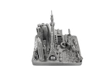 Load image into Gallery viewer, Tokyo Japan City Silver Skyline Landmark 3D Model 4 1/2 inches