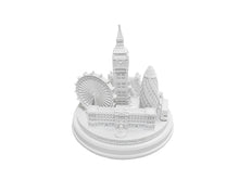 Load image into Gallery viewer, London City Skyline 3D Model Round Matte White 5 1/2 Inches