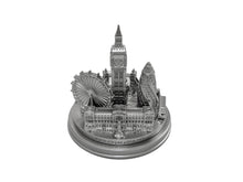 Load image into Gallery viewer, London City Skyline 3D Model Round Silver 5 1/2 Inches
