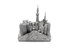 Load image into Gallery viewer, Tokyo Japan City Silver Skyline Landmark 3D Model 4 1/2 inches
