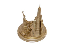 Load image into Gallery viewer, New York City Skyline 3D Model Landmark Replica Round Rose Gold 5 1/2 Inches