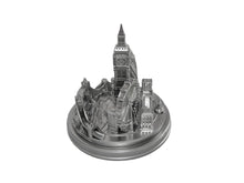 Load image into Gallery viewer, London City Skyline 3D Model Round Silver 5 1/2 Inches