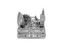 Load image into Gallery viewer, London City Silver Skyline 3D Square Model 4 1/2 inches