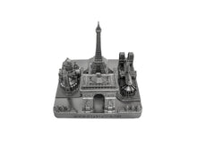 Load image into Gallery viewer, Paris City Skyline 3D Model Landmark Replica Square Silver 4 ½ inches