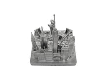 Load image into Gallery viewer, New York City Skyline 3D Model Landmark Replica Square Silver 4 1/2 Inches