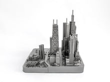Load image into Gallery viewer, Chicago City Skyline Landmark 3D Model Silver 4 1/2 inches 1026