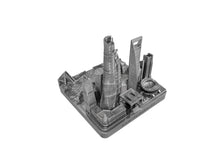 Load image into Gallery viewer, Shanghai City Skyline Landmark 3D Model Silver 4 1/2 Inches 1036