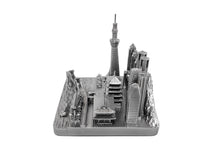 Load image into Gallery viewer, Tokyo Japan City Silver Skyline Landmark 3D Model 4 1/2 inches
