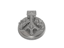 Load image into Gallery viewer, Paris City Skyline 3D Model Landmark Replica Round Silver 5 ½ Inches
