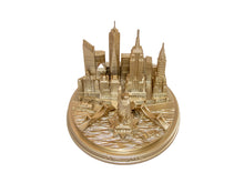 Load image into Gallery viewer, New York City Skyline 3D Model Landmark Replica Round Rose Gold 5 1/2 Inches