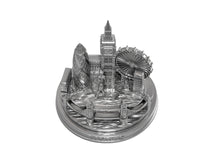 Load image into Gallery viewer, London City Skyline 3D Model Round Silver 5 1/2 Inches