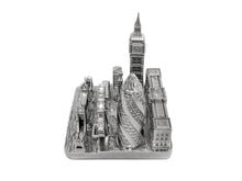 Load image into Gallery viewer, London City Silver Skyline 3D Square Model 4 1/2 inches