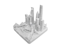 Load image into Gallery viewer, Shanghai City Skyline Landmark 3D Model Matte White 4 1/2 Inches 1034