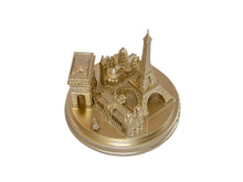 Load image into Gallery viewer, Paris City Skyline 3D Model Landmark Replica Round Rose Gold 5 ½ Inches