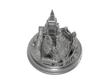 Load image into Gallery viewer, London City Skyline 3D Model Round Silver 5 1/2 Inches