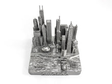 Load image into Gallery viewer, Chicago City Skyline Landmark 3D Model Silver 4 1/2 inches 1026