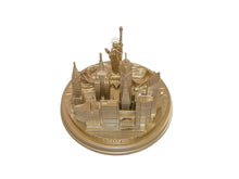 Load image into Gallery viewer, New York City Skyline 3D Model Landmark Replica Round Rose Gold 5 1/2 Inches
